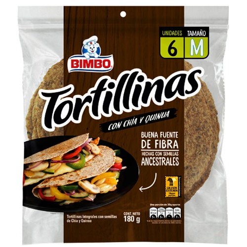 BIMBO TORTILLAS CHIA Y QUINOA 330g