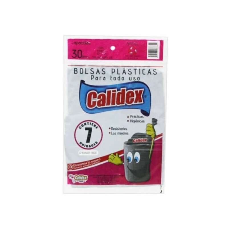 BOLSAS PLASTICAS TODO USO 7undx30L