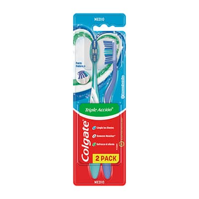 CEPILLO DENTAL COLGATE TRIPLE ACCION 2PC