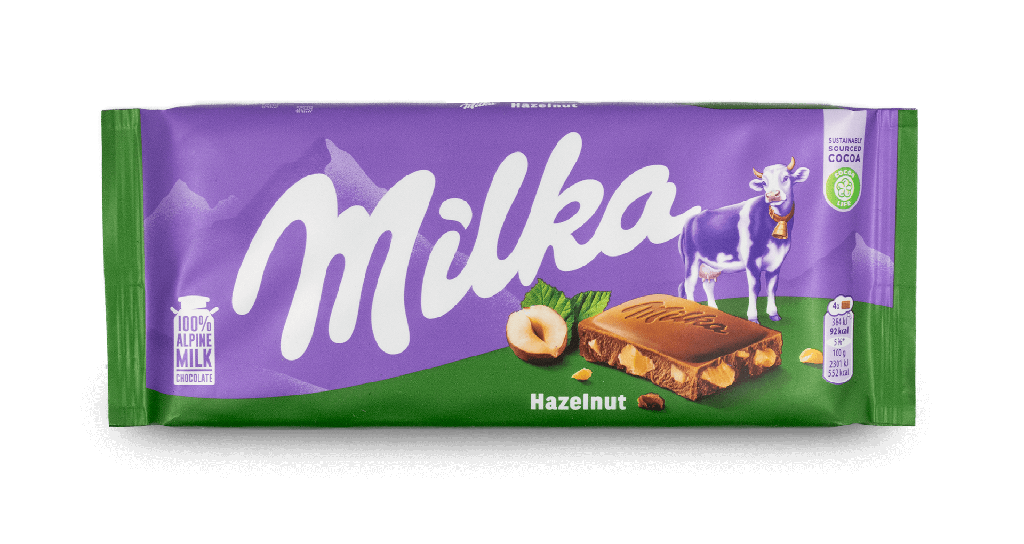 CHOCOLATE MILKA WHOLE HAZELNUT 100g