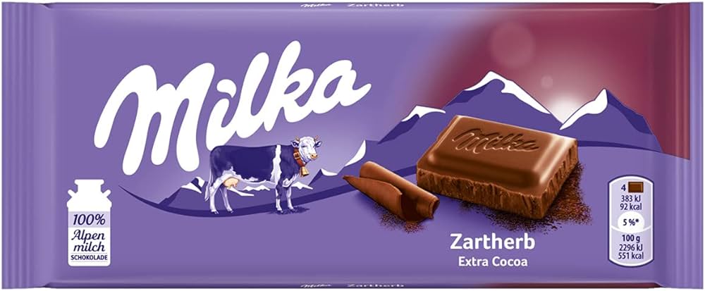 CHOCOLATE MILKA ZARTHERB 100g