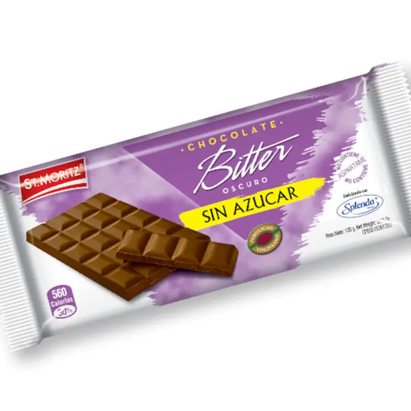 CHOCOTALE BITTER OSCURO SIN AZUCAR 100g