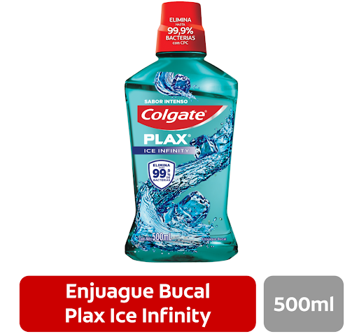 COLGATE PLAX ICE INFINIT500ML ENJUAG BUC