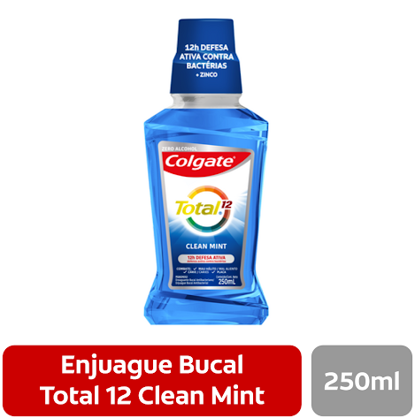 ENJUAGUE BUCAL COLGATE T12 CLEAN M 250ml