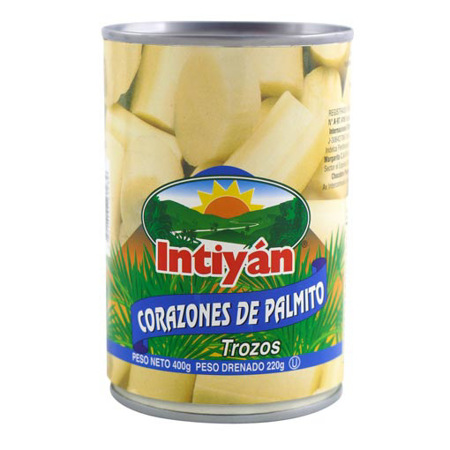 CORAZONES DE PALMITO INTIYAN TROZOS 400g