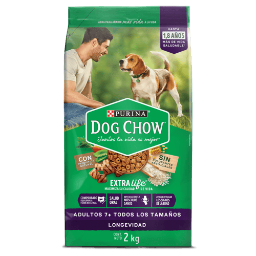 DOG CHOW ADULTOS 7+ LONGEVIDAD 2Kg