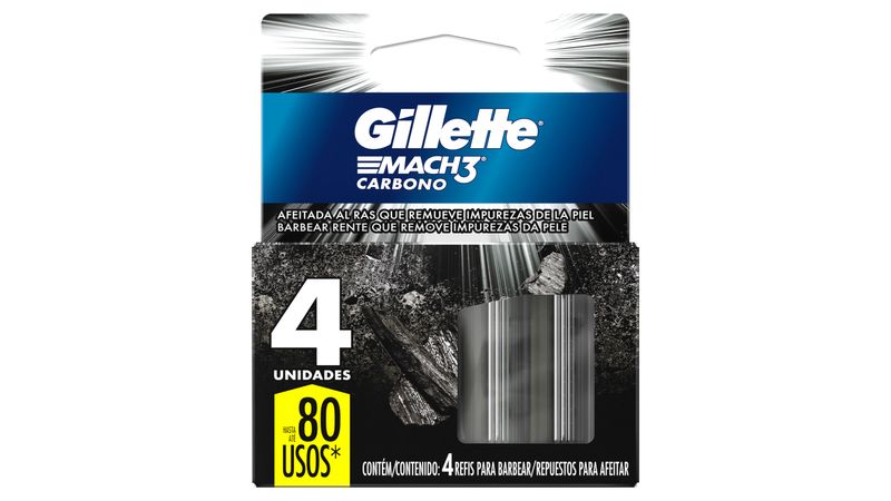 GILLETTE MACH3 CARBONO 4 REP