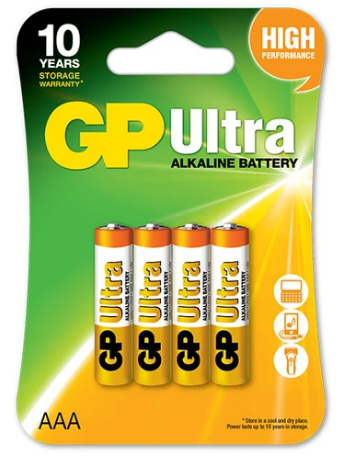 GP ULTRA BATERIA ALKALINA AAA x 4