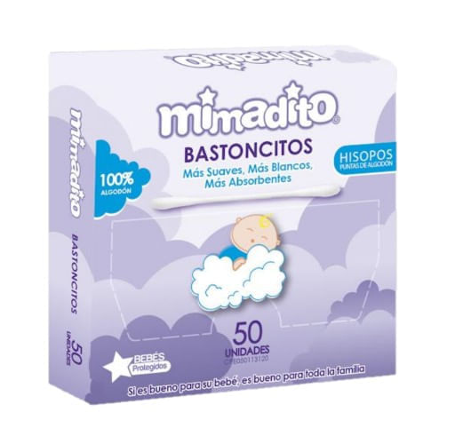 HISOPOS BASTONCITOS 50und MIMADITO