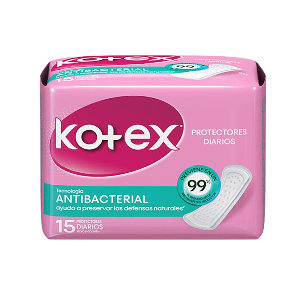 KOTEX 15 PROTECTORES DIARIOS ANTIBACTERI