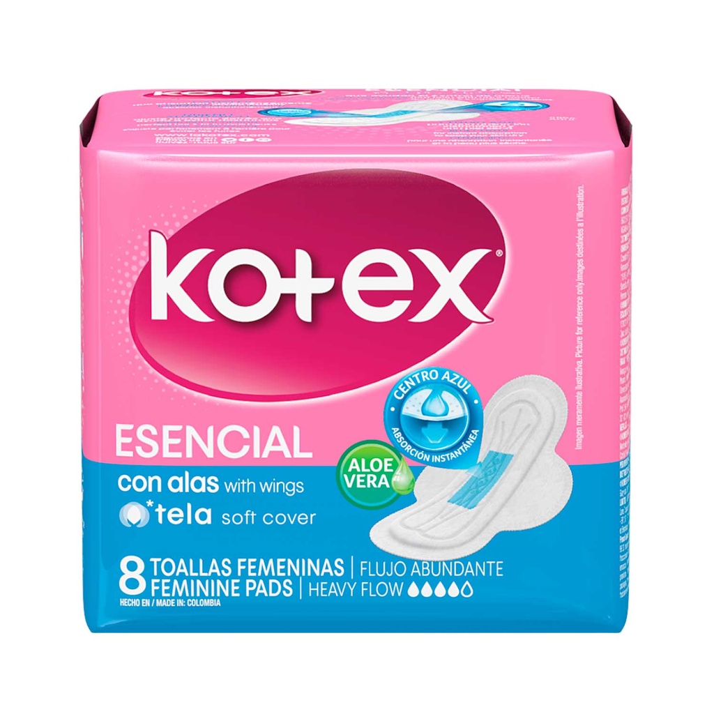 KOTEX TOALLAS ESENCIAL 8UND