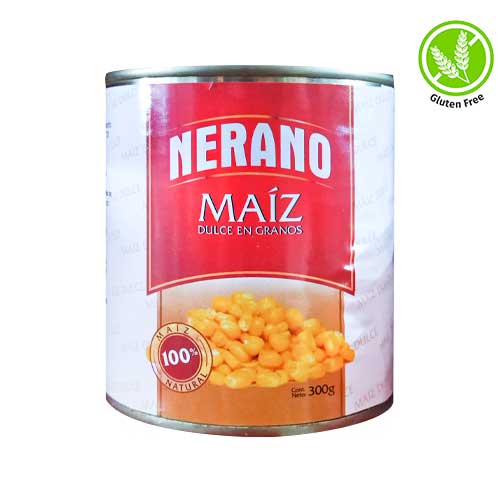 MAIZ DULCE EN GRANOS NERANO 300g