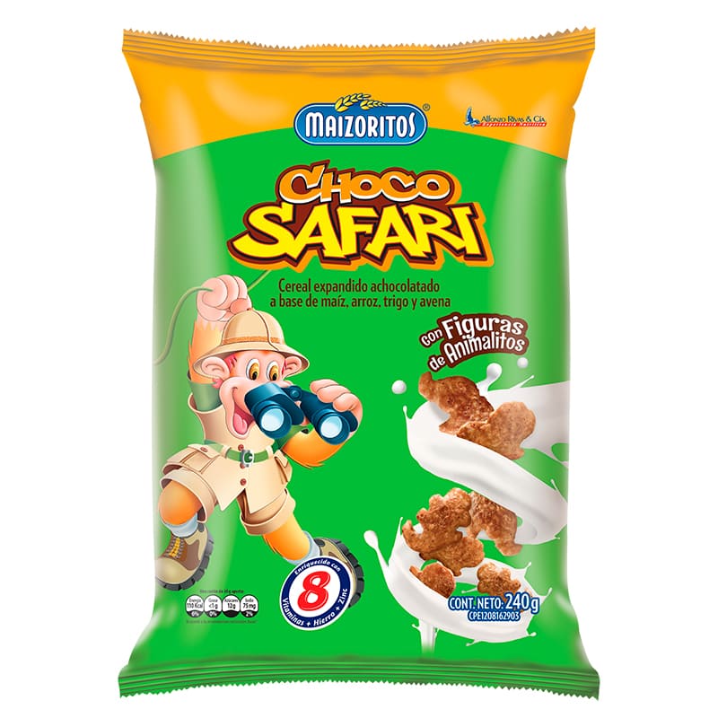 MAIZORITOS CHOCO SAFARI 240g