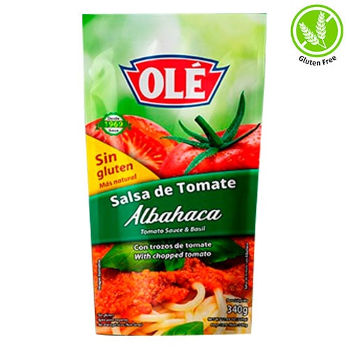 OLE SALSA DE TOMATE CON ALBAHACA 340G