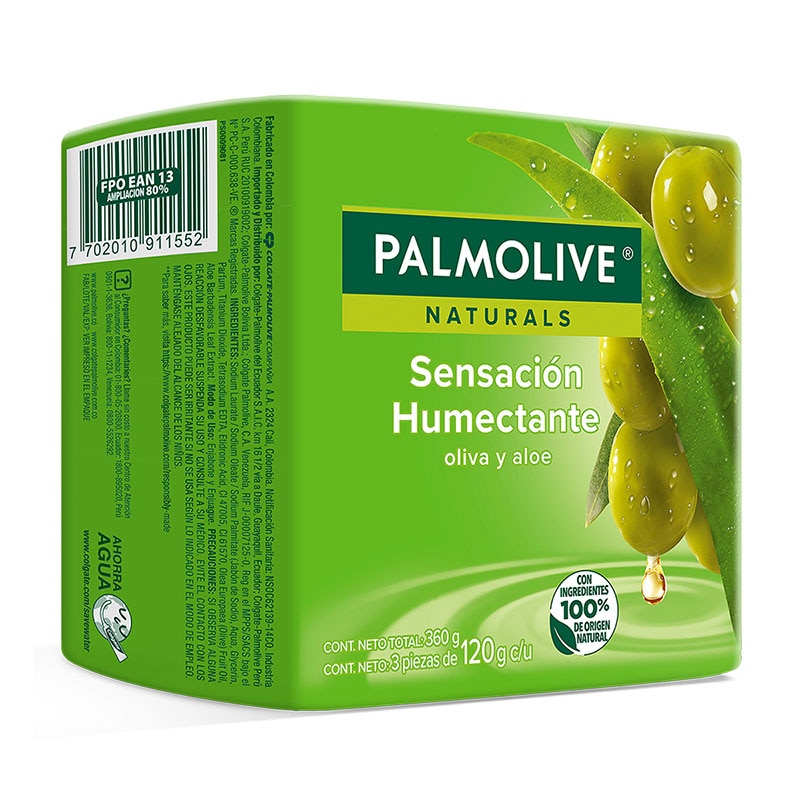 PALMOLIVE JABON 3x120g ALOE Y OLIVA