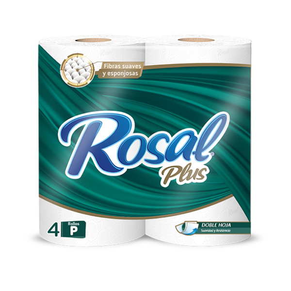 PAPEL HIGIENICO ROSAL PLUS 4R 215H