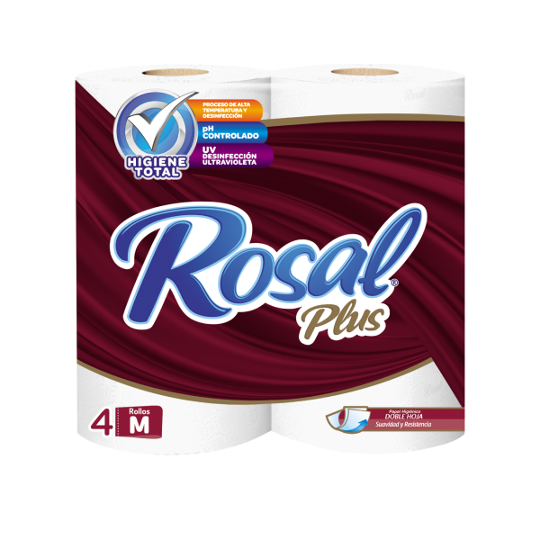 PAPEL HIGIENICO ROSAL PLUS 4R 300H