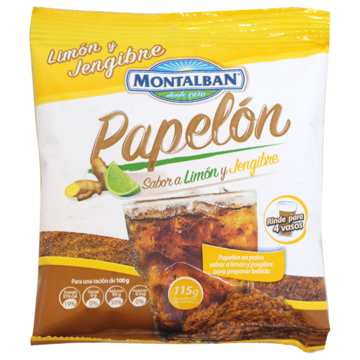 PAPELON LIMON Y JENGIBRE 115g MONTALBAN