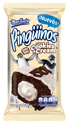 PINGUINOS COOKIES & CREAM 80G