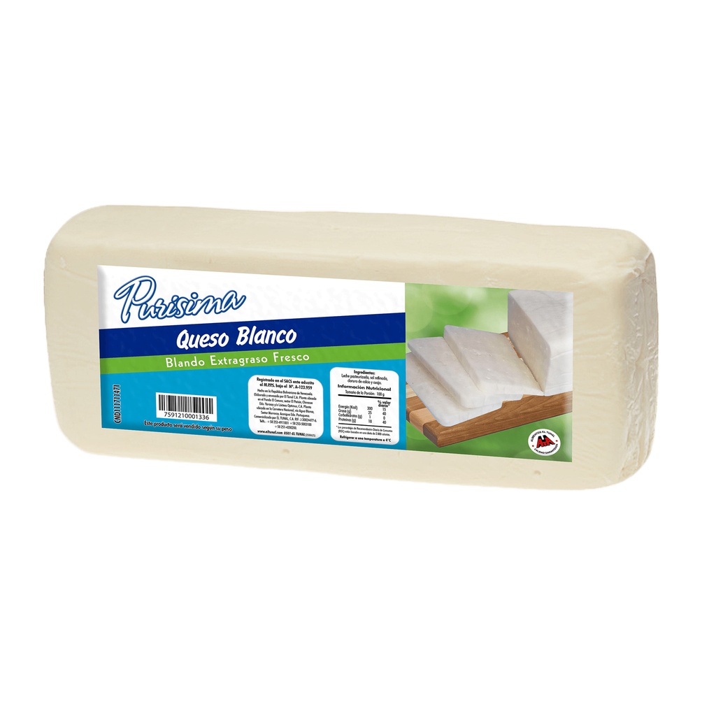 QUESO BLANCO PASTEURIZADO PURISIMA KG