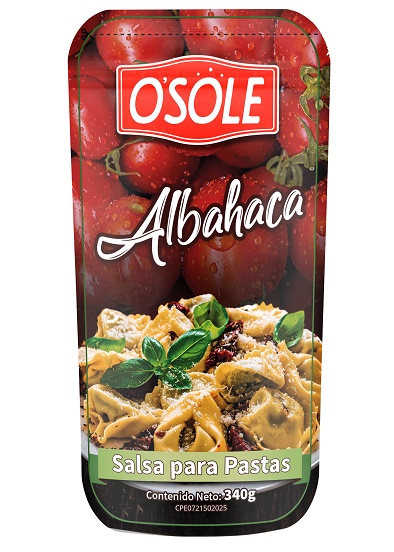 SALSA PARA PASTAS ALBAHACA 340g OSOLE