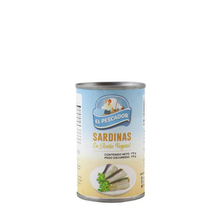 SARDINAS AL NATURAL EL PESCADOR 170g