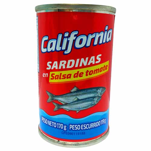 SARDINAS CALIFORNIA SALSA TOMATE 170g