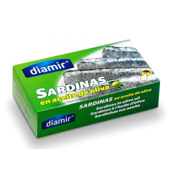 SARDINAS EN ACEITE DE OLIVA 125G DIAMIR