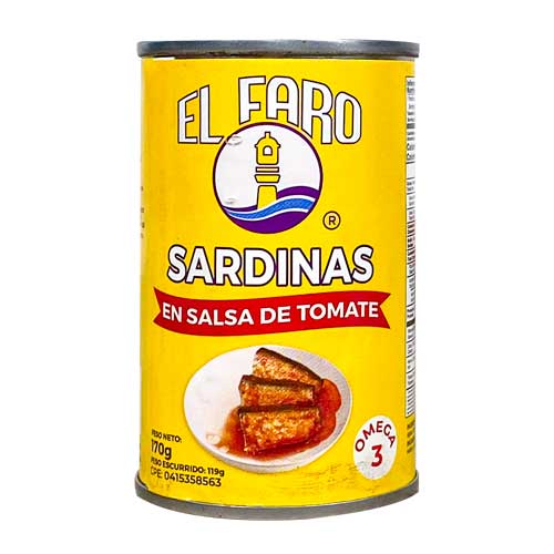 SARDINAS EN SALSA DE TOMATE 170G EL FARO