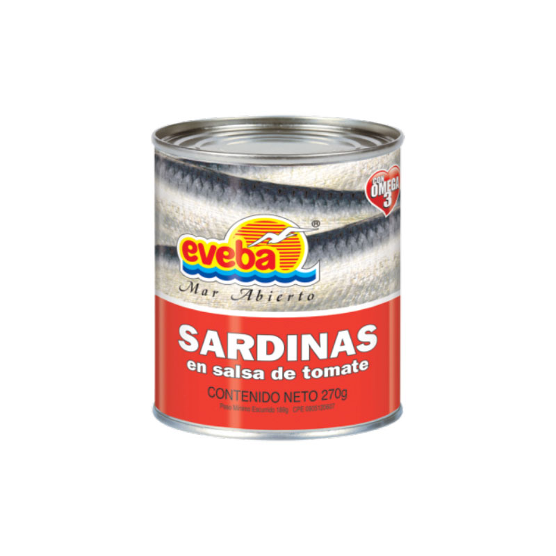 SARDINAS EVEBA SALSA DE TOMATE 270g