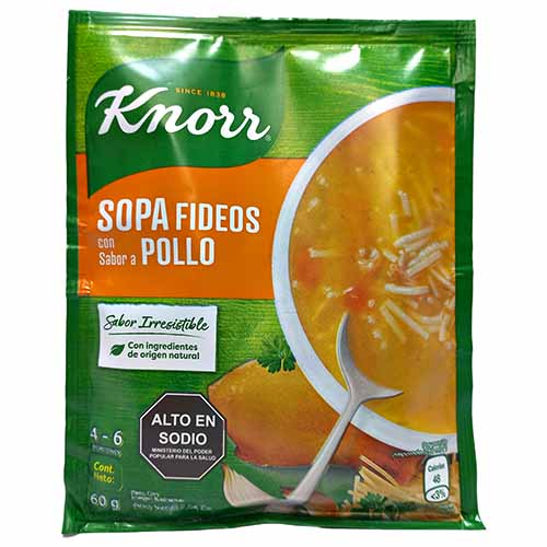 SOPA DE FIDEOS POLLO 60G KNORR