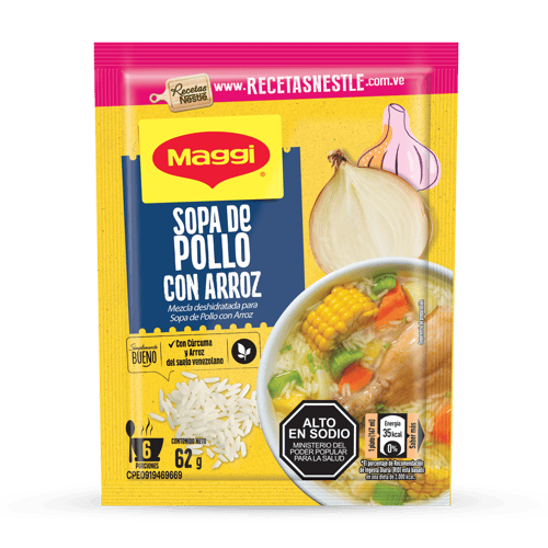 SOPA DE POLLO CON ARROZ 62G MAGGI