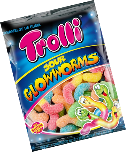 TROLLI SOUR GLOWWORMS 100G