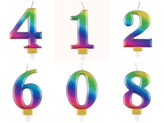 VELAS NUMEROS ARCOIRIS