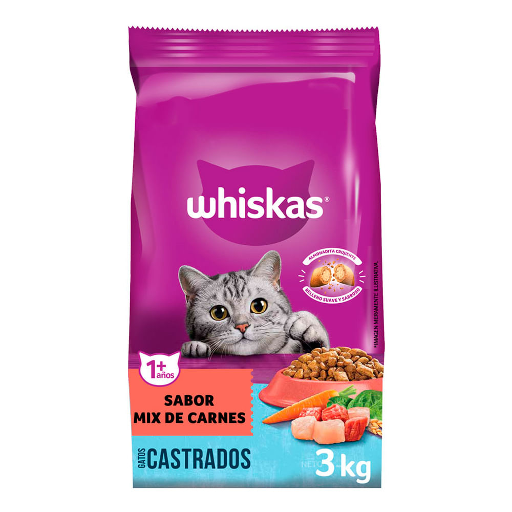 WHISKAS CASTRADOS 3Kg