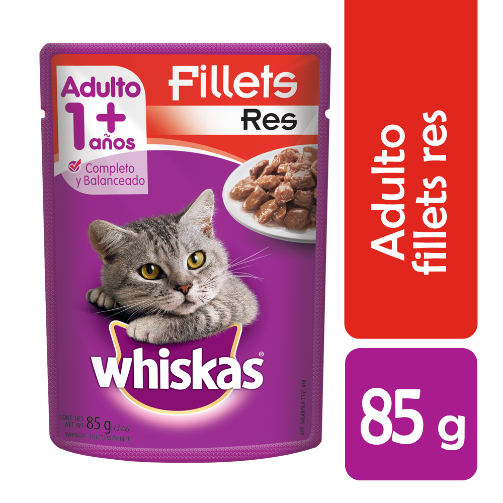 WHISKAS SACHET ADULTO RES 85g