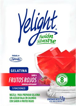 YELIGHT GELATINA FRUTOS ROJOS 12g