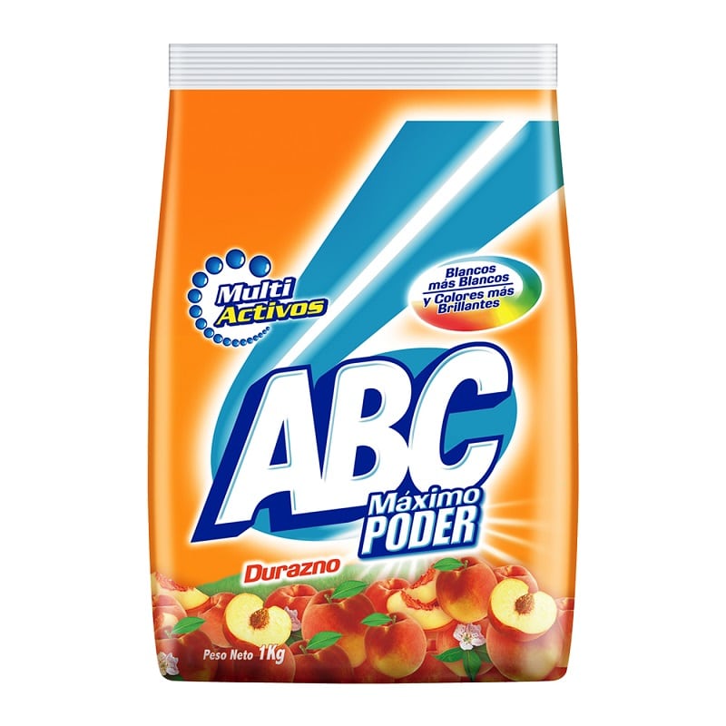 ABC DURAZNO 1KG DETERGENTE EN POLVO