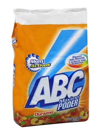 ABC DURAZNO 800g DETERGENTE EN POLVO