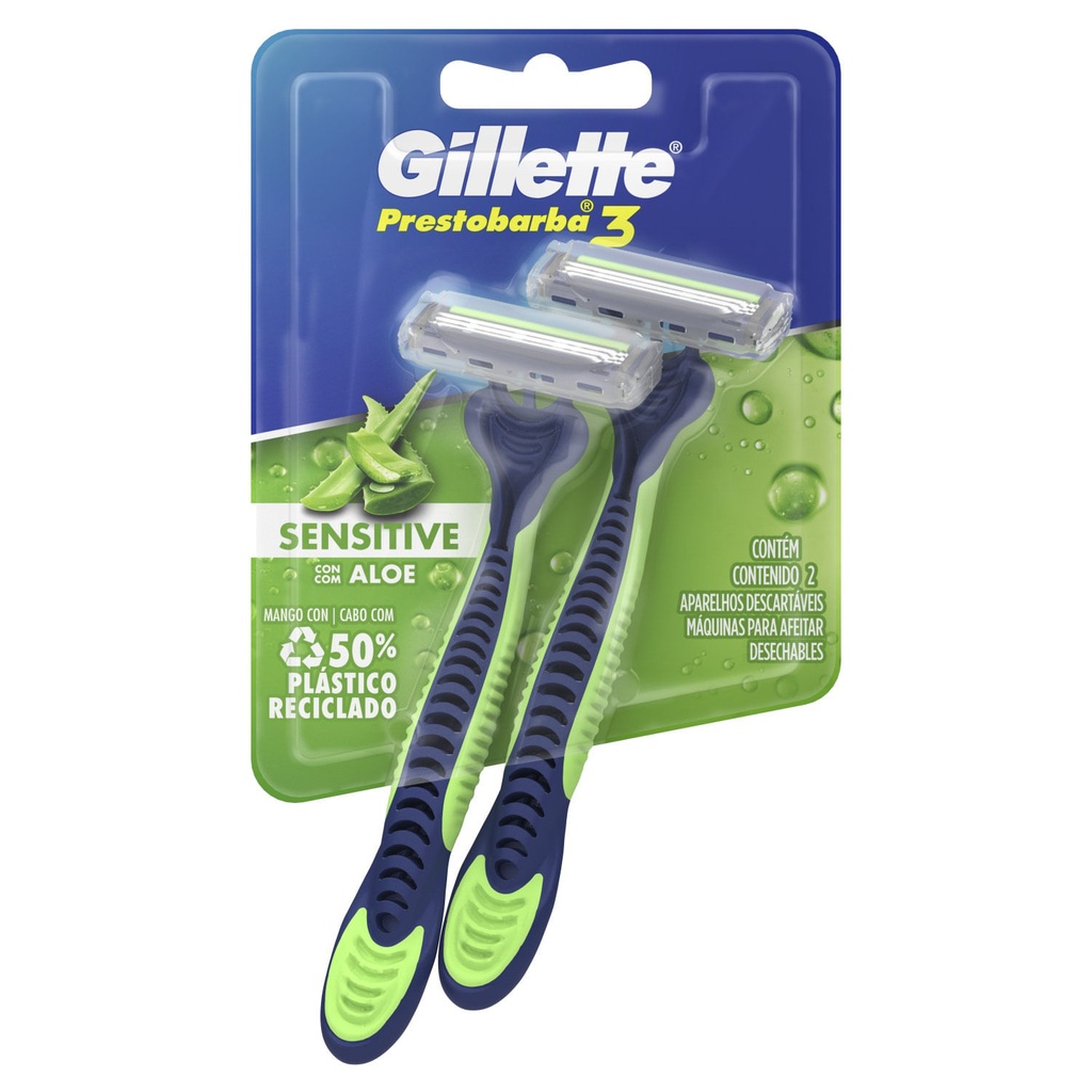 AFEITADORA GILLETTE PREST 3 SENS 2und