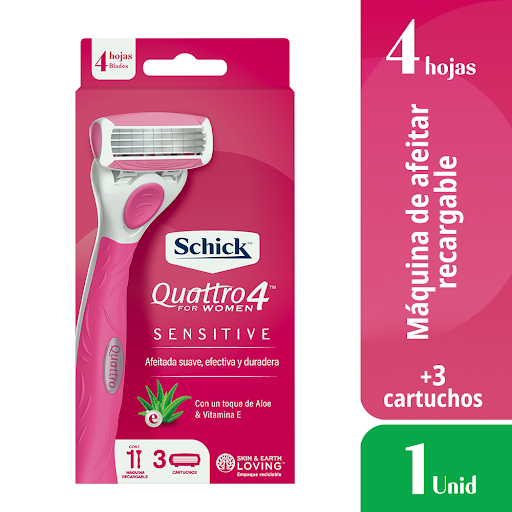 AFEITADORA SCHICK QUATTRO4 WOMEN 3rep