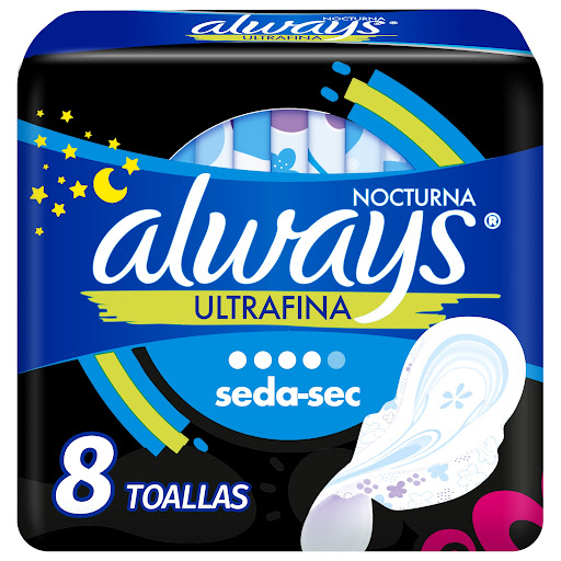 ALWAYS NOCTURNA ULTRAFINA 8 TOALLAS