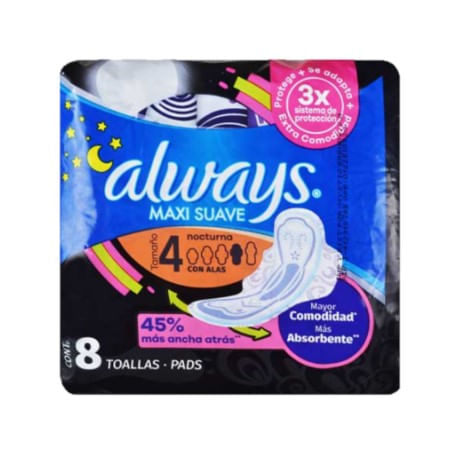 ALWAYS TOALLAS NOCTURNAS 8UND