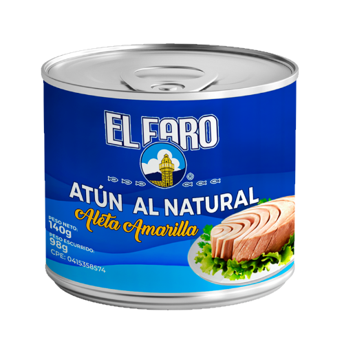 ATUN AL NATURAL ALETA AMARILLA 140G EL F