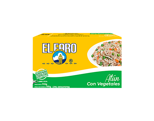 ATUN CON VEGETALES 110G EL FARO