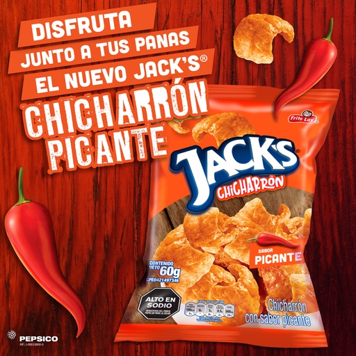 [00531] CHICHARRON PICANTE JACKS 60g