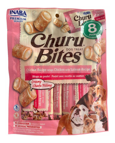 [00594] CHURU BITES DOG TREAT POLLO Y SALMON 96g