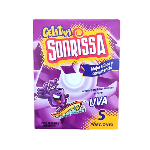 [01084] GELATINA SONRISSA 66g UVA