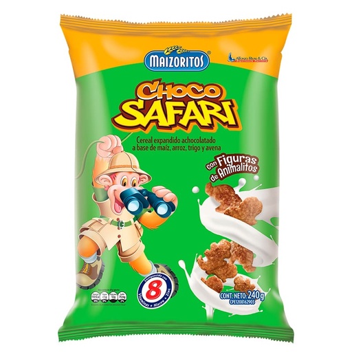 [01552] MAIZORITOS CHOCO SAFARI 240g