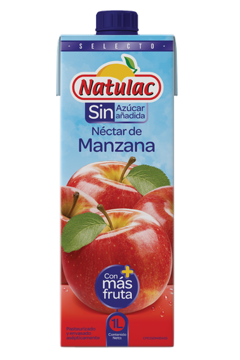 [01847] NECTAR DE MANZANA SIN AZUCAR NATULAC 1L